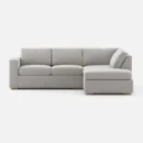 Glozin II Sectional Sofa in Latex—Gray