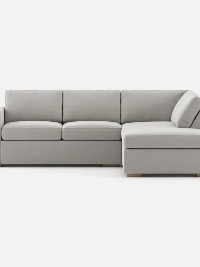 Glozin II Sectional Sofa in Latex—Gray